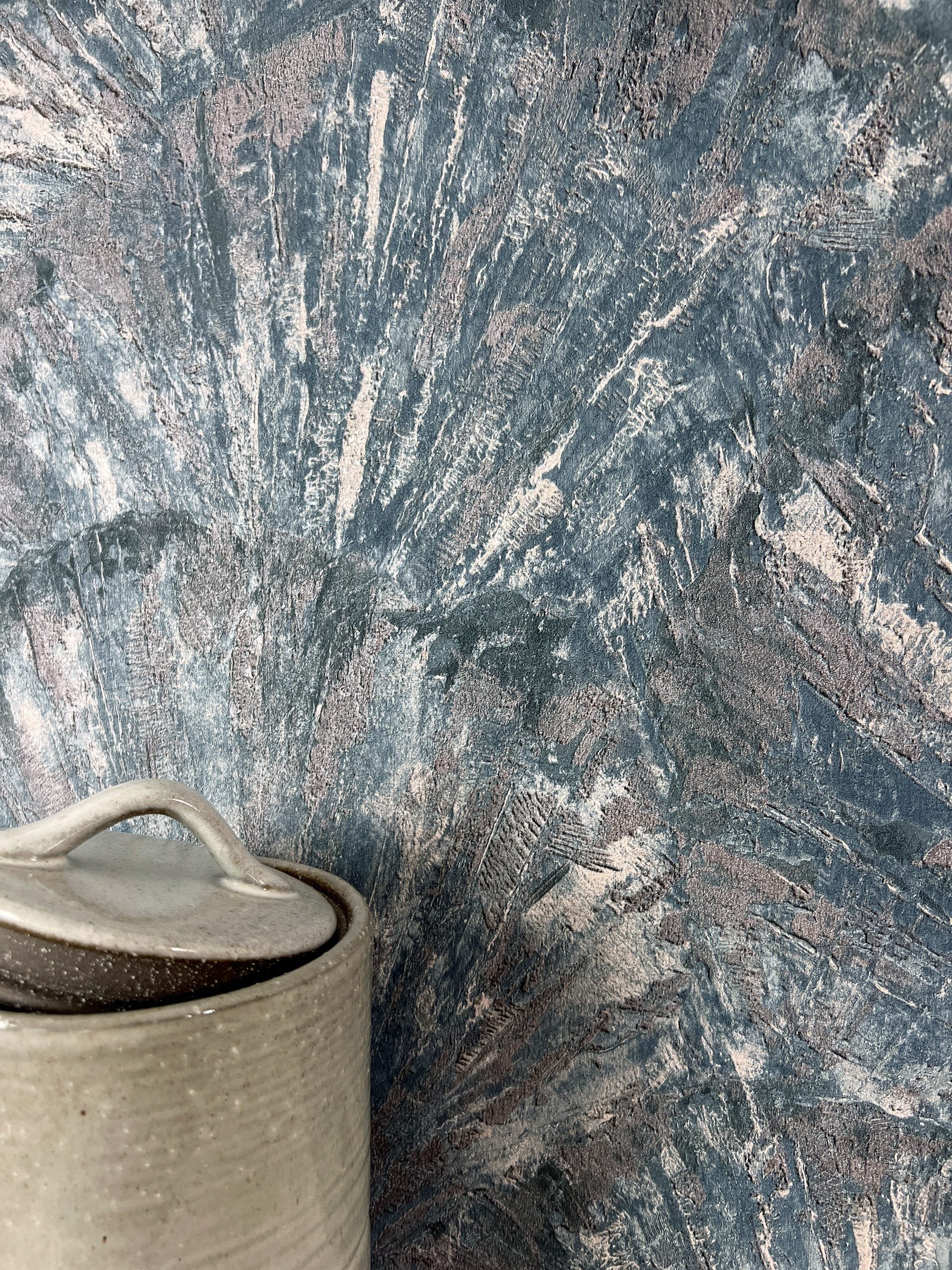 Newroom Vliestapete, Blau Tapete Modern Muschel günstig online kaufen