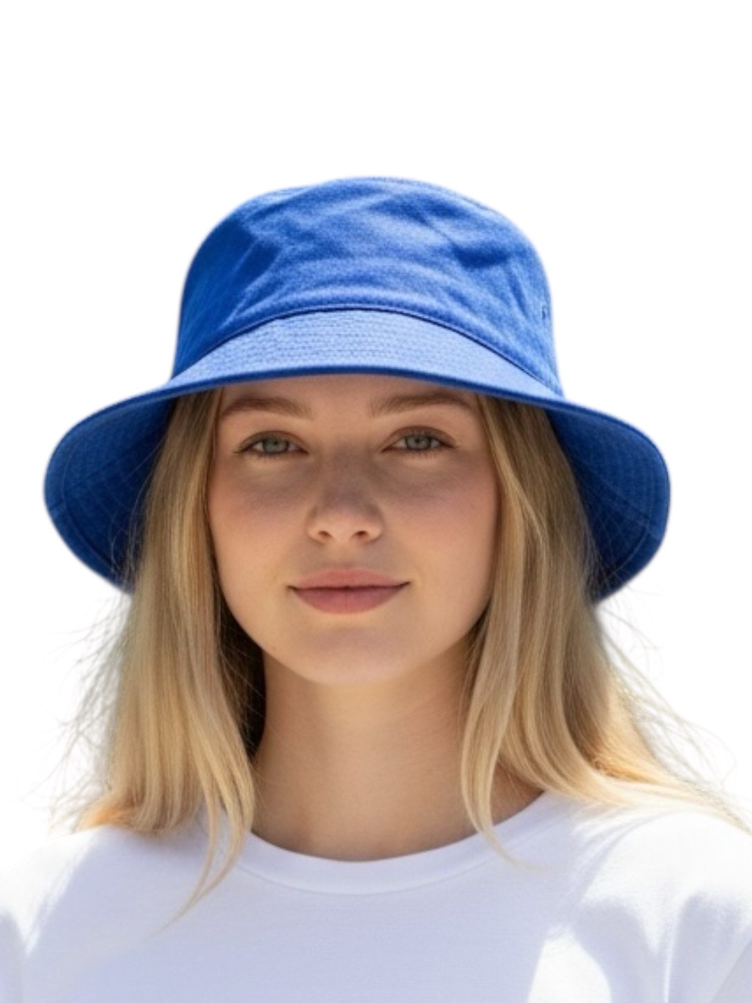 Taschen4life Sonnenhut Modischer Sommer Leinen Hut Bucket Hat, Größenverstellbar, unisex, Fischerhut