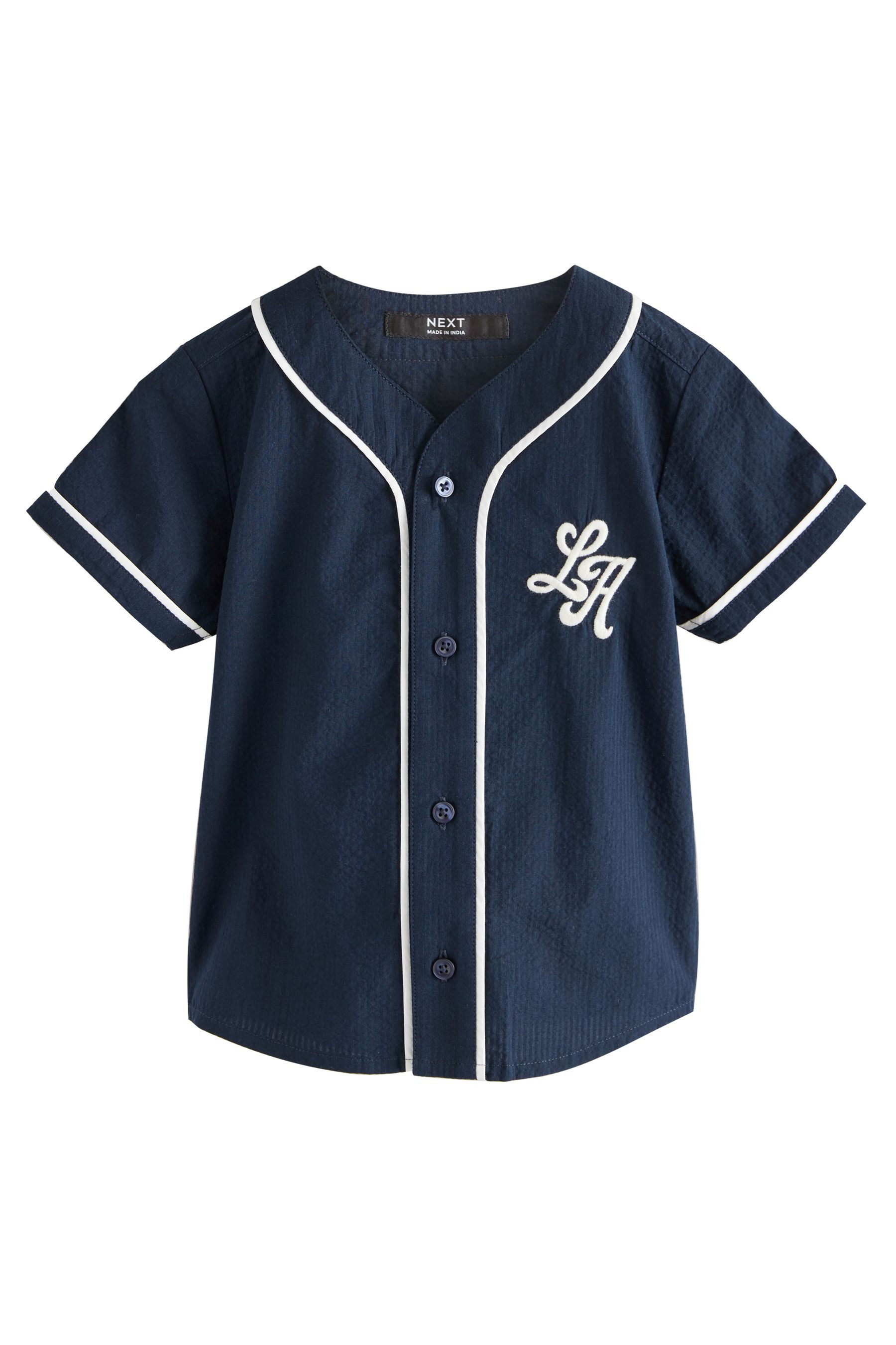 Kurzarmhemd Varsity Kurzarmhemd mit Baseball-Ausschnitt