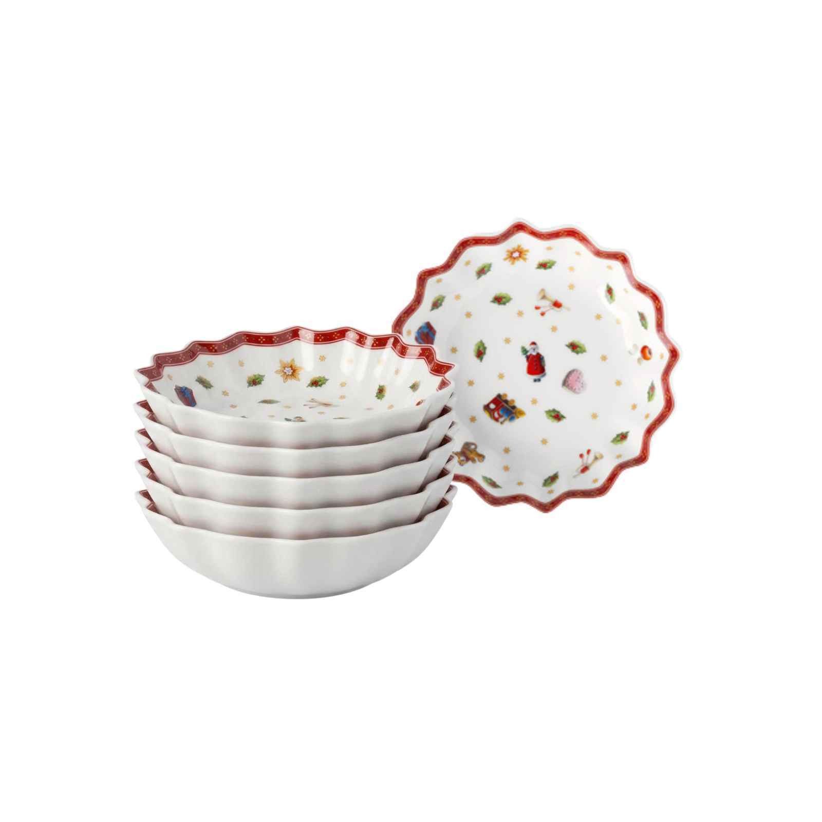 Villeroy & Boch Dipschale Toy's Delight Dipschalen ø 12,8 cm 6er Set, Porzellan, (6x Schale, 6-tlg)