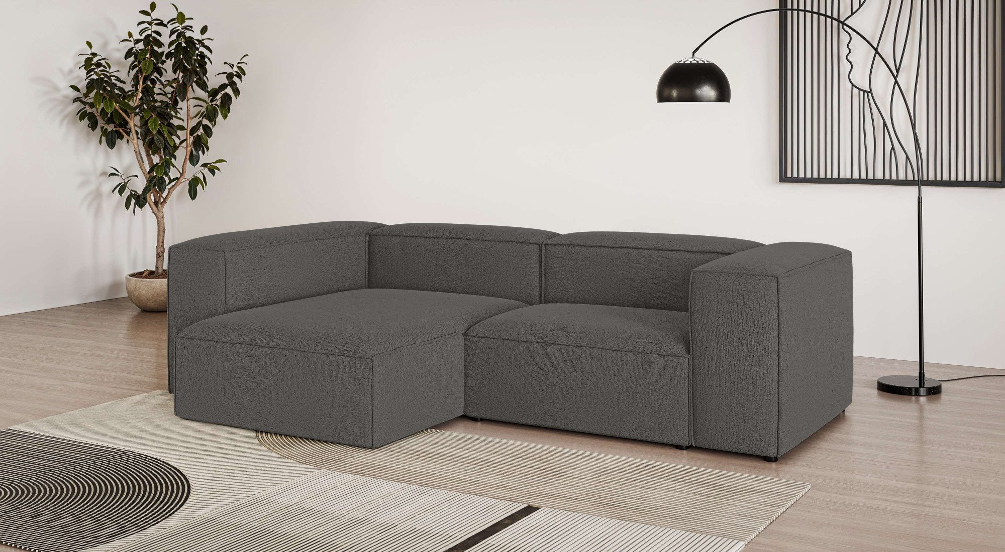 Ecksofa HAILY L-Form links/rechts, Modularsofa, Maße B/T/H: 260/160/72 cm