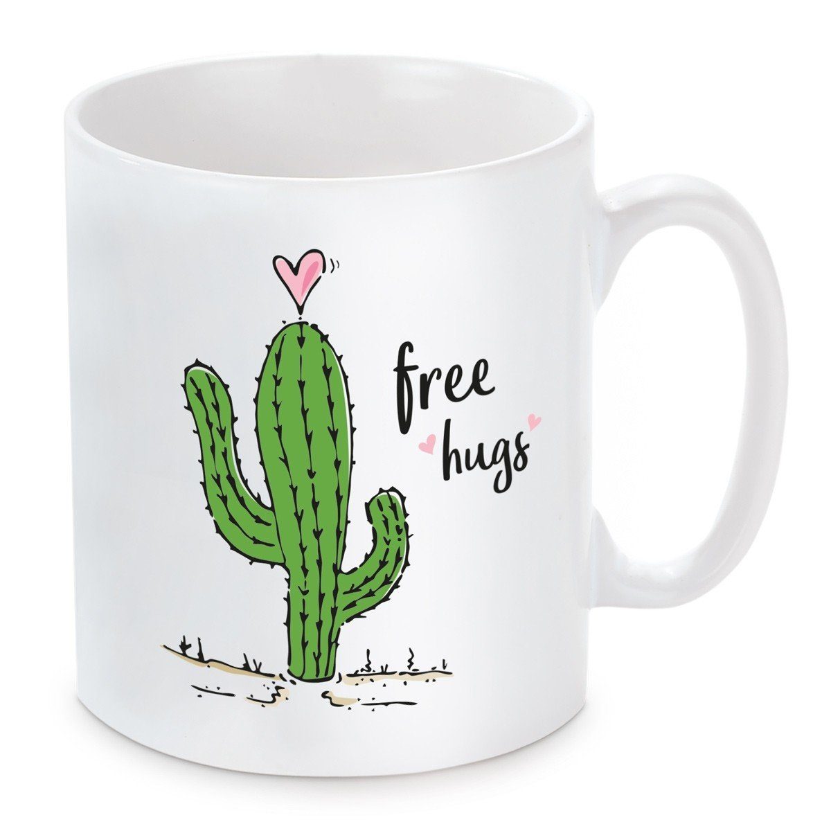 hugs, Free Kaffeetasse Tasse Motiv Herzbotschaft und mikrowellengeeignet Keramik, spülmaschinenfest mit Kaffeebecher