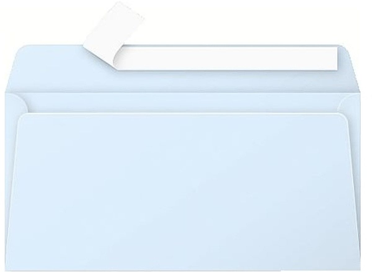 CLAIREFONTAINE Briefumschlag Briefumschlag Pollen DINlang 120g VE=200 Stück Haftklebung blau