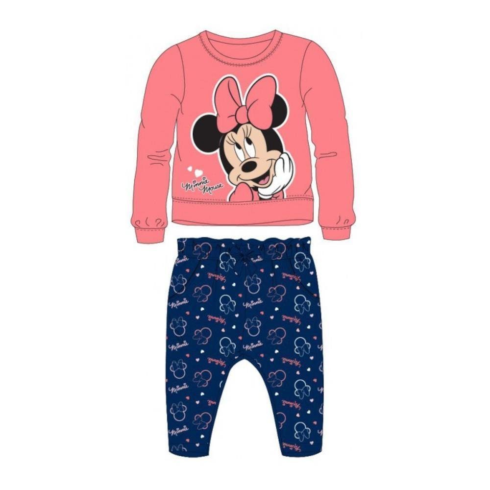 Disney Shirt & Hose Baby Trainingsanzug Set, langarm, Pullover mit Hose, Minnie Mouse (Set, 2-tlg)