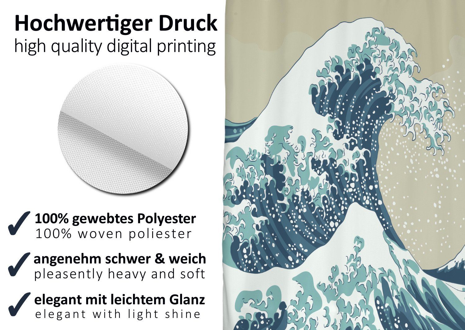 Arteneur Duschvorhang Breite 120 cm, Anti-Schimmel Beschichtet, Beschwerter günstig online kaufen