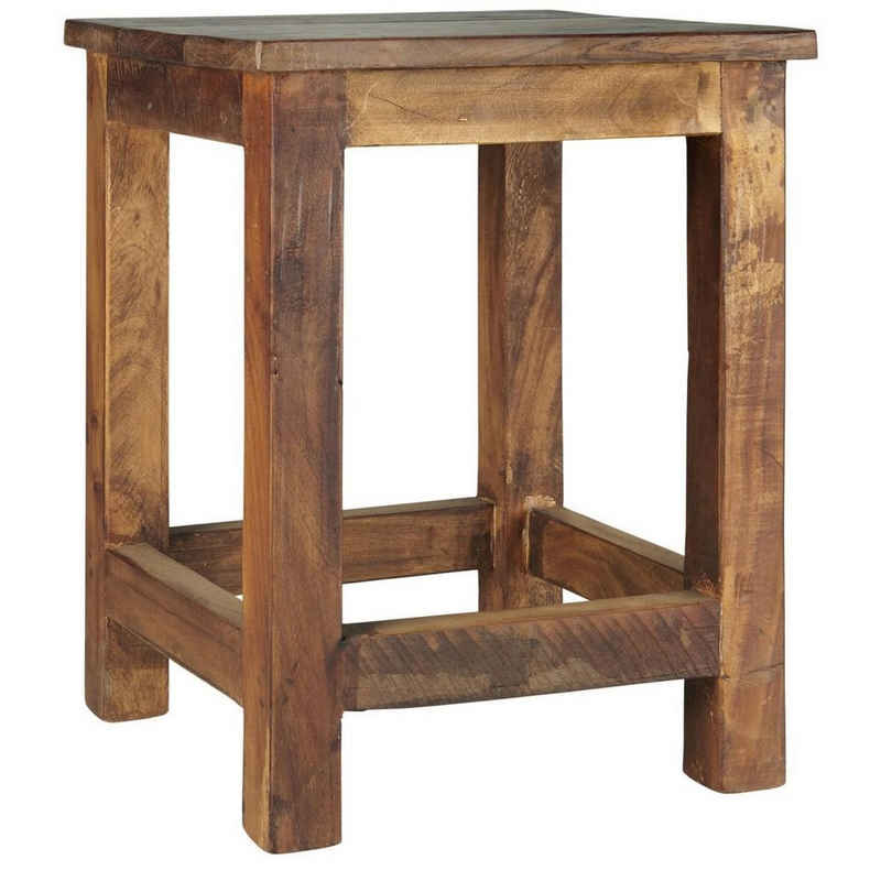 Ib Laursen Hocker Hocker UNIKA Holz 41x31x31cm Deko Beistelltisch Nachttisch