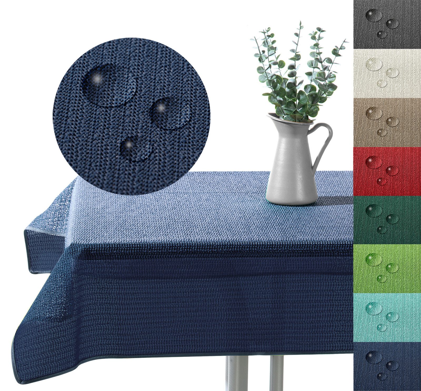 heimtexland Gartentischdecke Outdoor Tischdecke Garten Balkon Camping Tischdeko (Stück 1-tlg, 1), wetterfest I robust I UV-beständig I rutschfest I waschbar