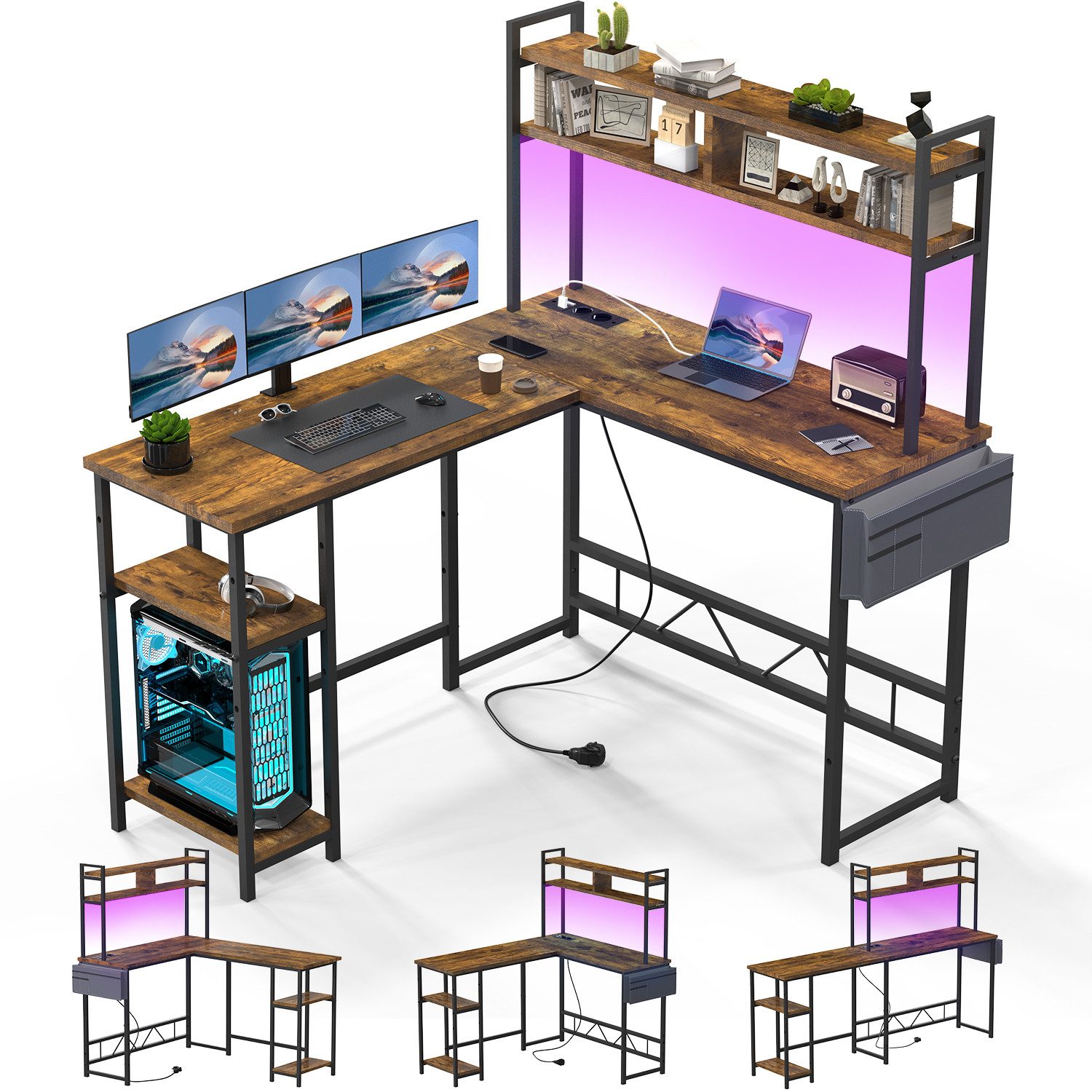 HOMALL Eckschreibtisch L-Form Eckschreibtisch Spieltisch mit günstig online kaufen