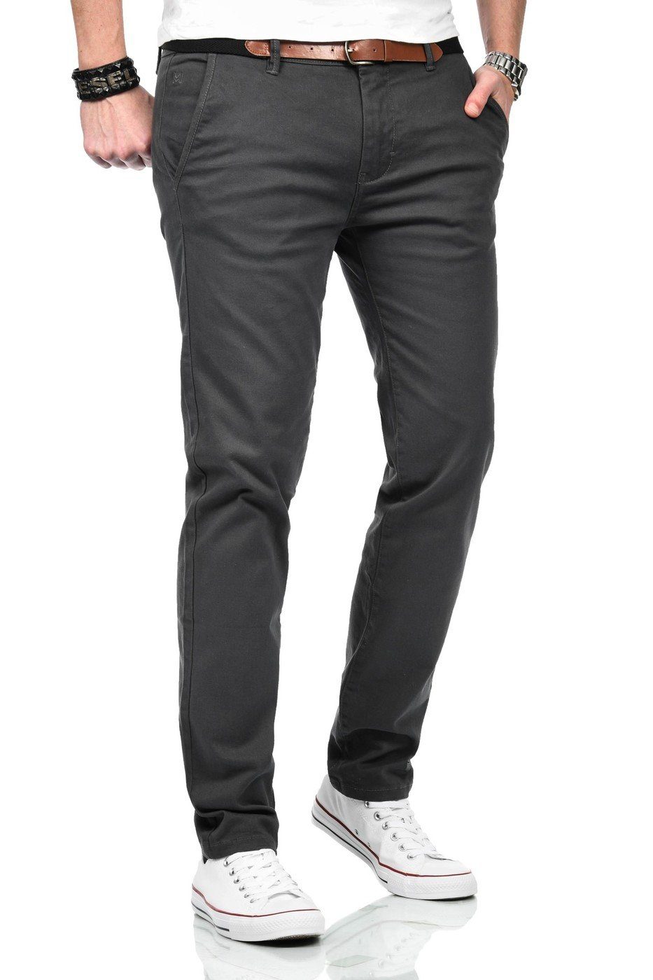 Maurelio Modriano Straight-Jeans Maurelio Modriano Herren Designer Chino Ho günstig online kaufen