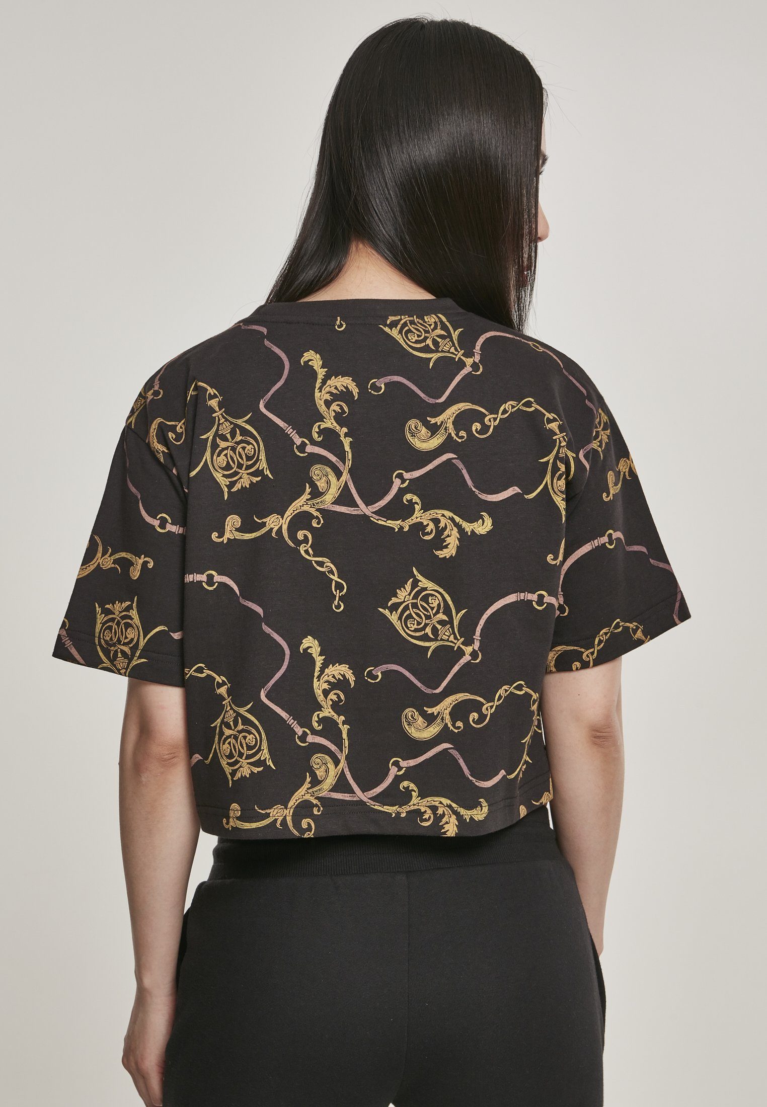 Damen Tee Luxury Kurzarmshirt AOP URBAN Oversized CLASSICS Short Ladies (1-tlg) Print