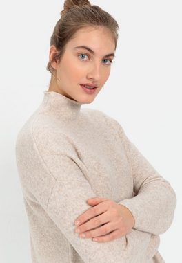 camel active Strickpullover mit Rollkragen Markenlabel