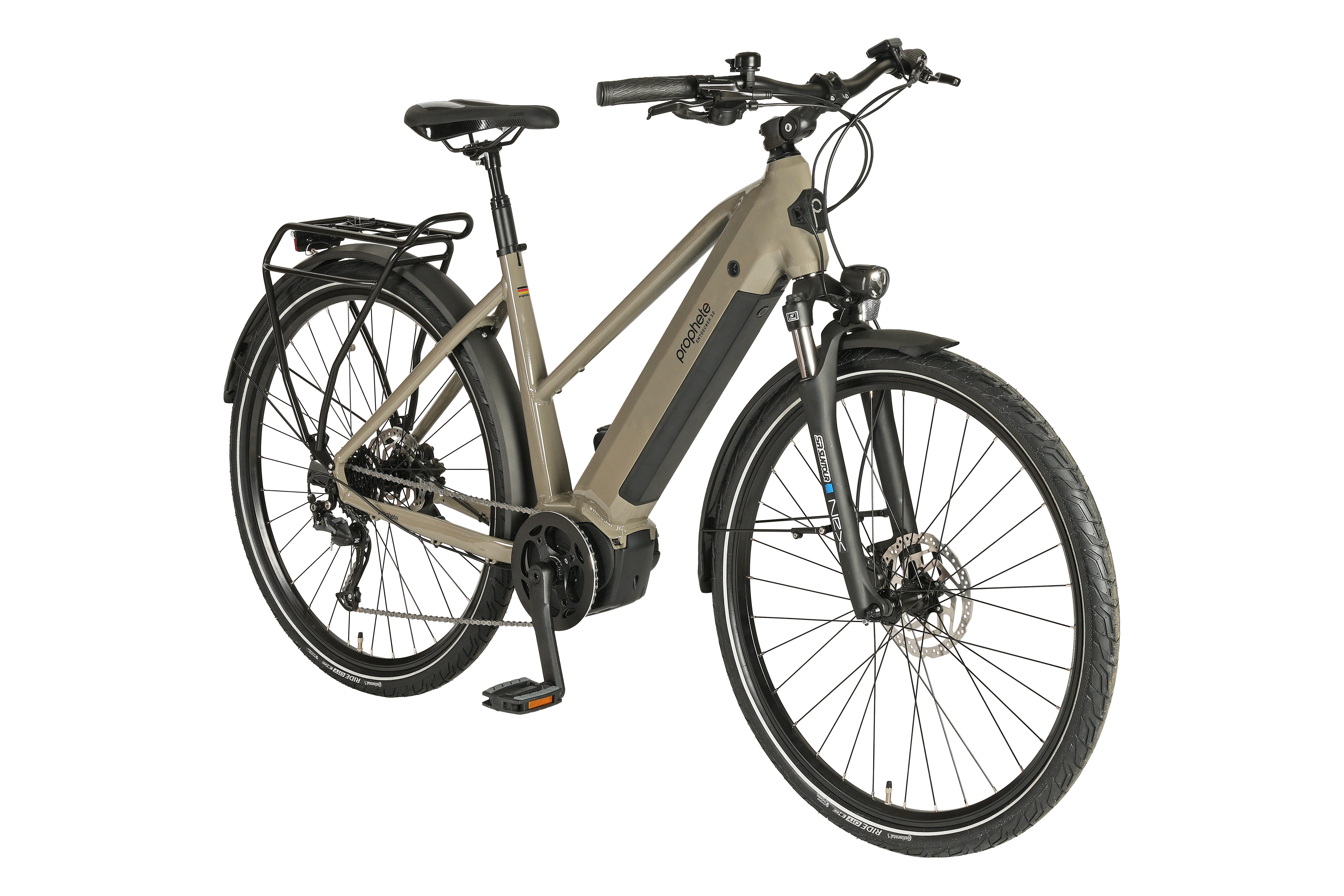 Prophete E-Bike Trekkingrad Entdecker 3.0, 9 Gang Shimano, Kettenschaltung, Mittelmotor, 360 Wh