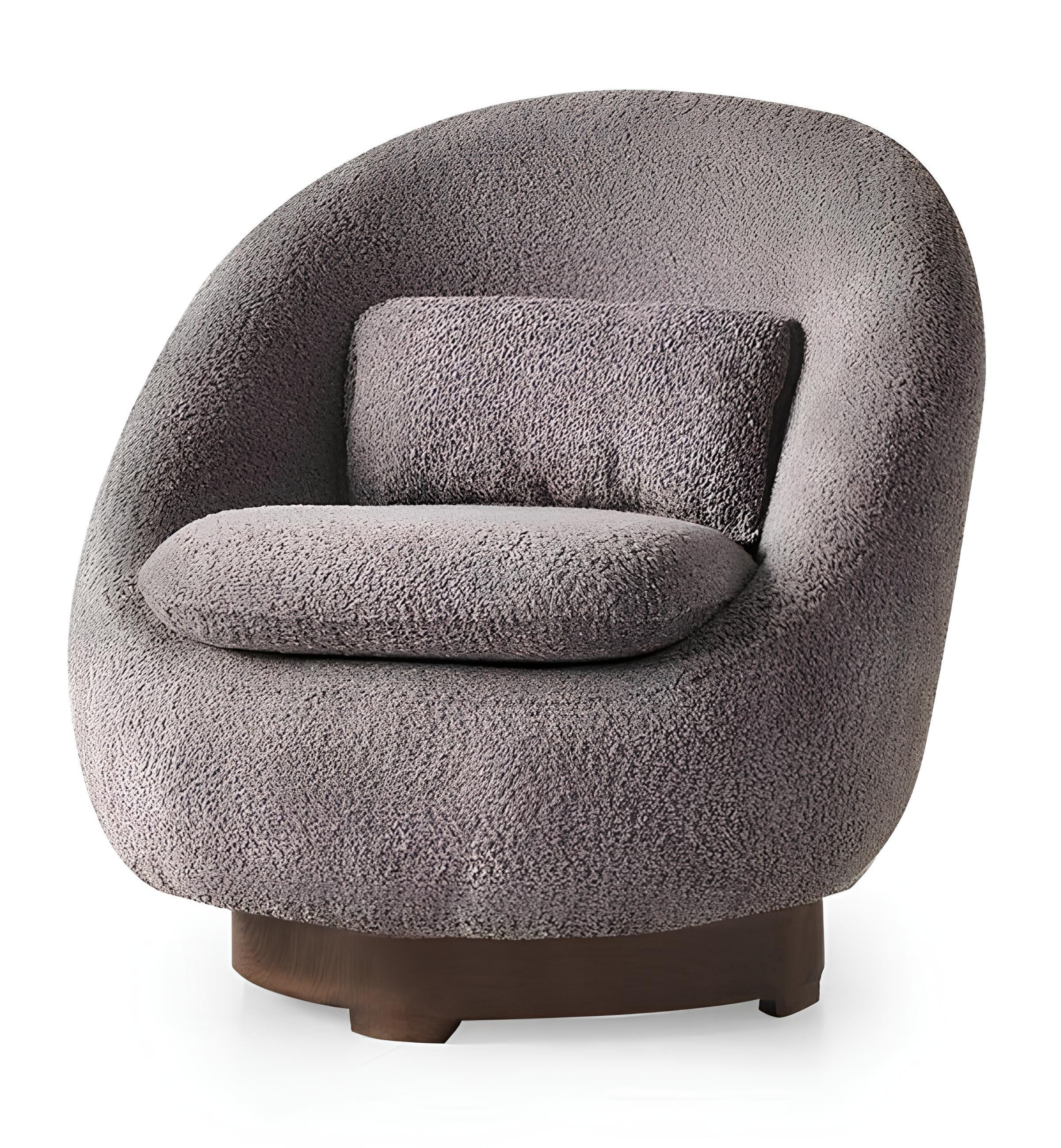 Sessel Wohnzimmer Sessel Grau Sitz Luxus Design Polstermöbel Moderne