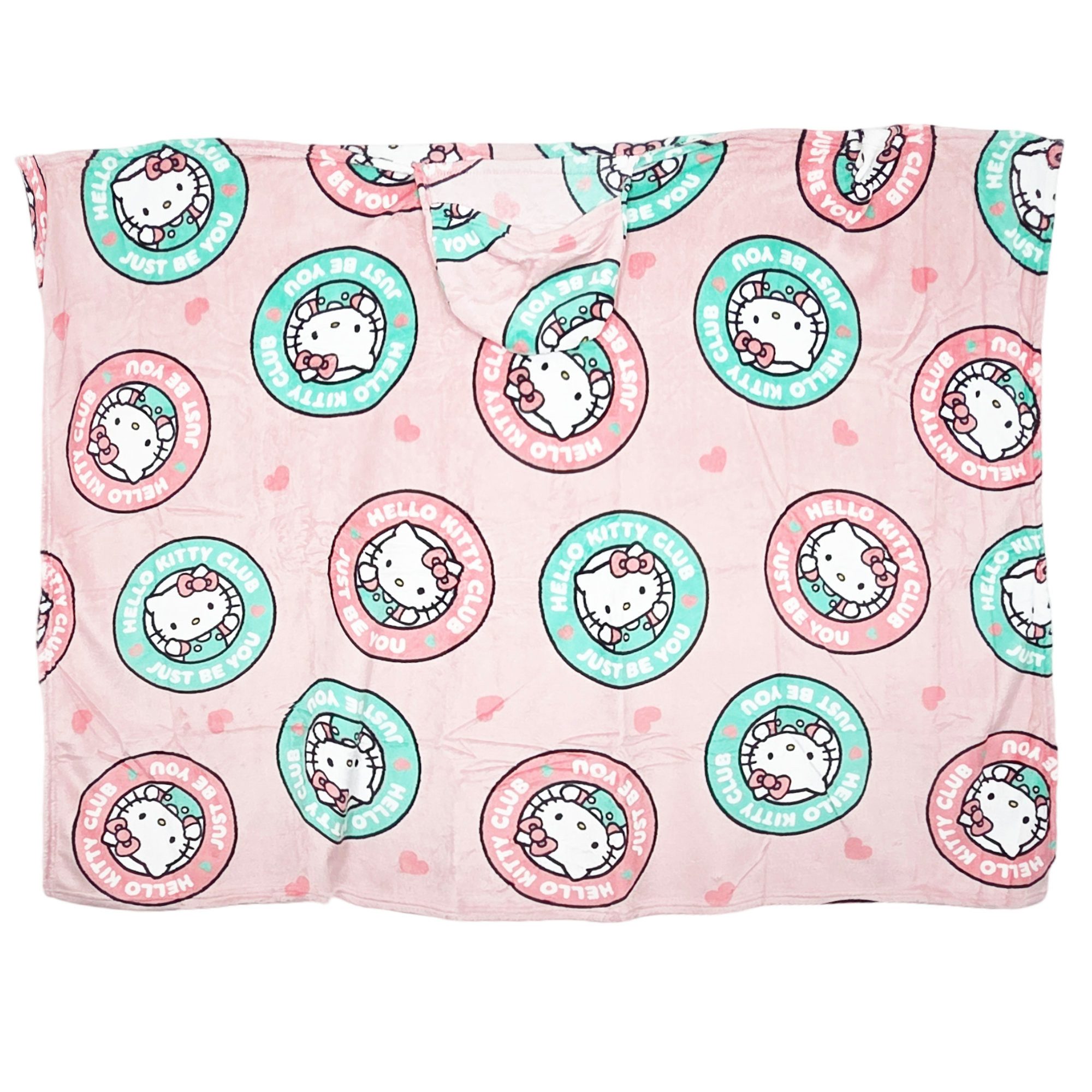 Wohndecke Hello Kitty Flanell Decke XL - Warme Kuscheldecke mit Kapuze, Hel günstig online kaufen