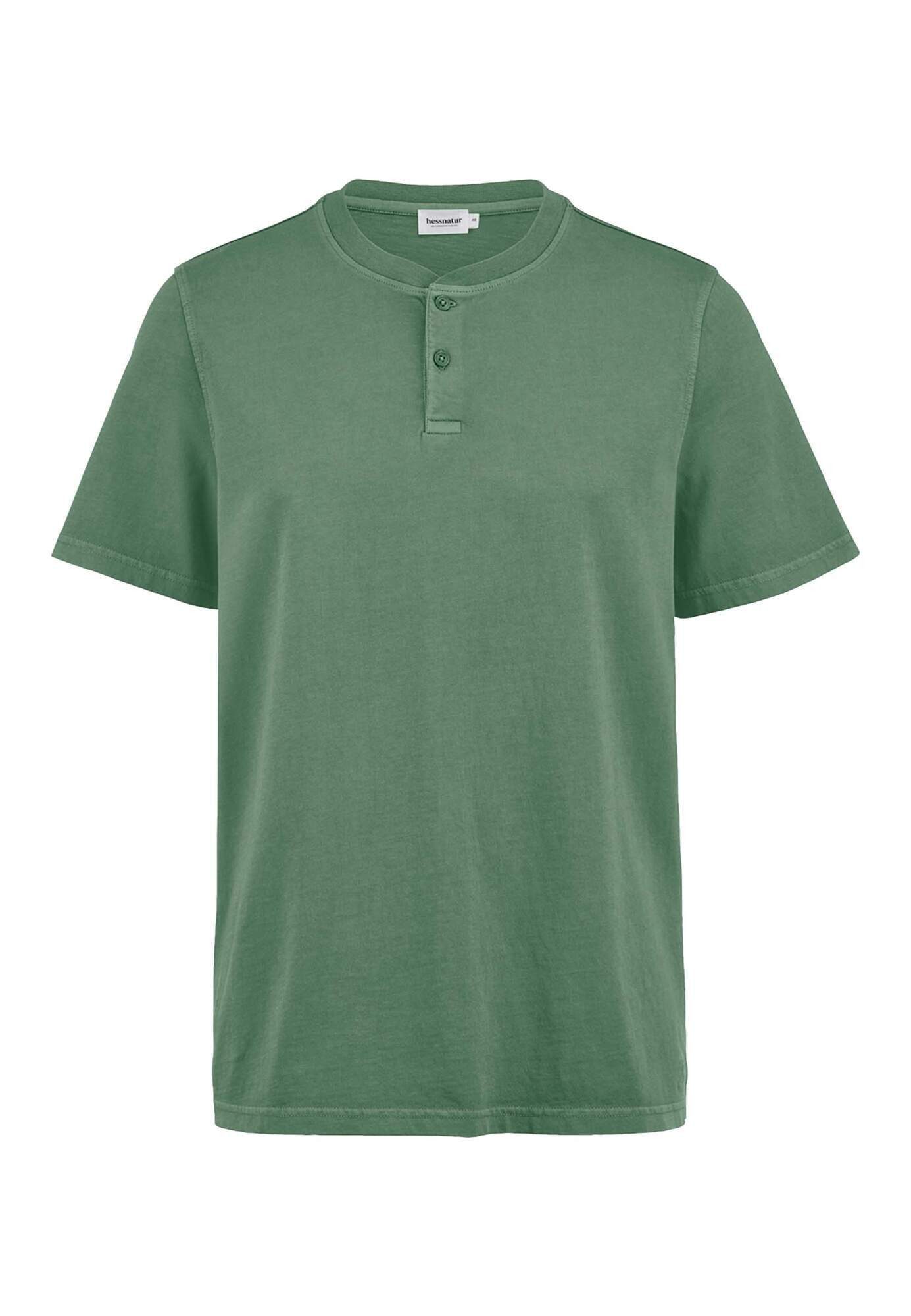 Hessnatur T-Shirt Heavy Jersey Henley Relaxed aus reiner (1-tlg)