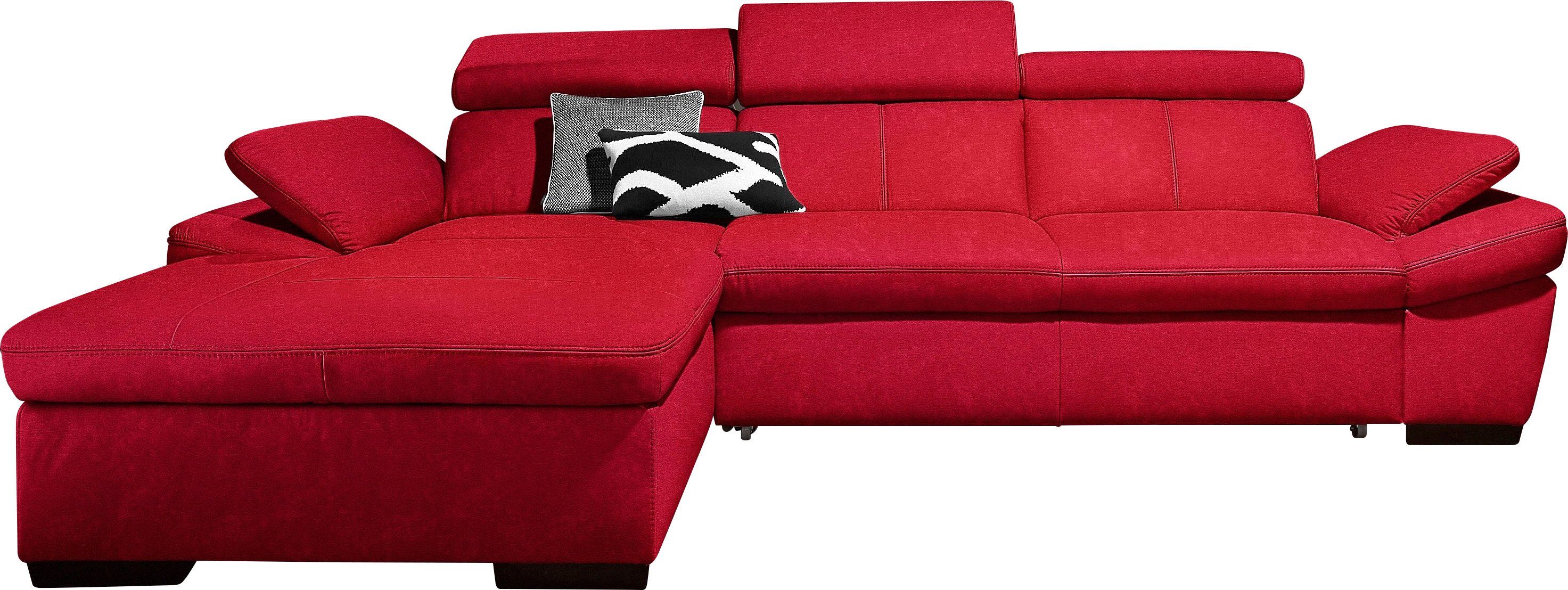 exxpo - sofa fashion Ecksofa, inklusive Kopfteil- und Armteilverstellung,  wahlweise mit Bettfunktion