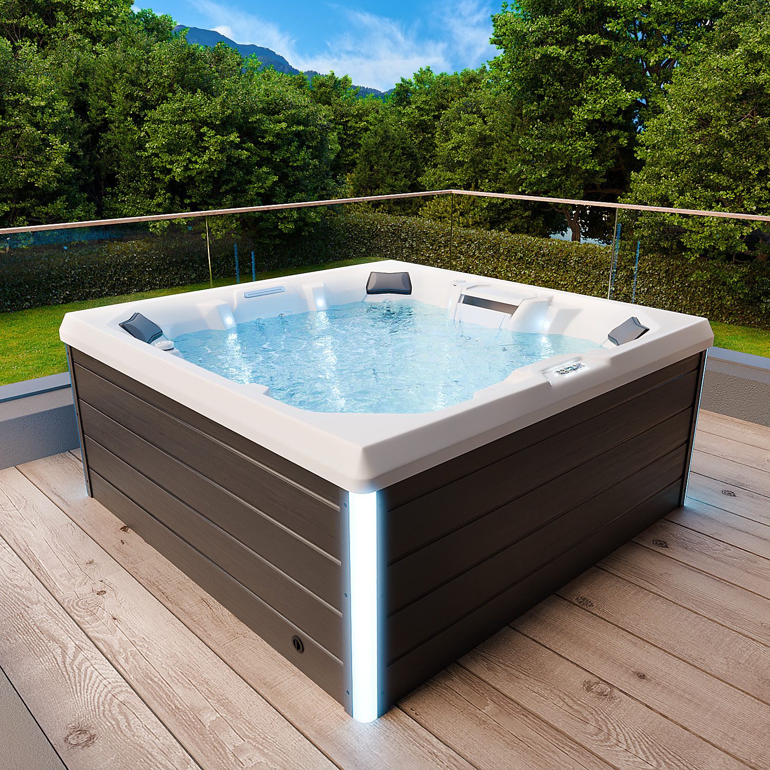 TroniTechnik Whirlpool Outdoor Spa TORCELLO weiß günstig online kaufen