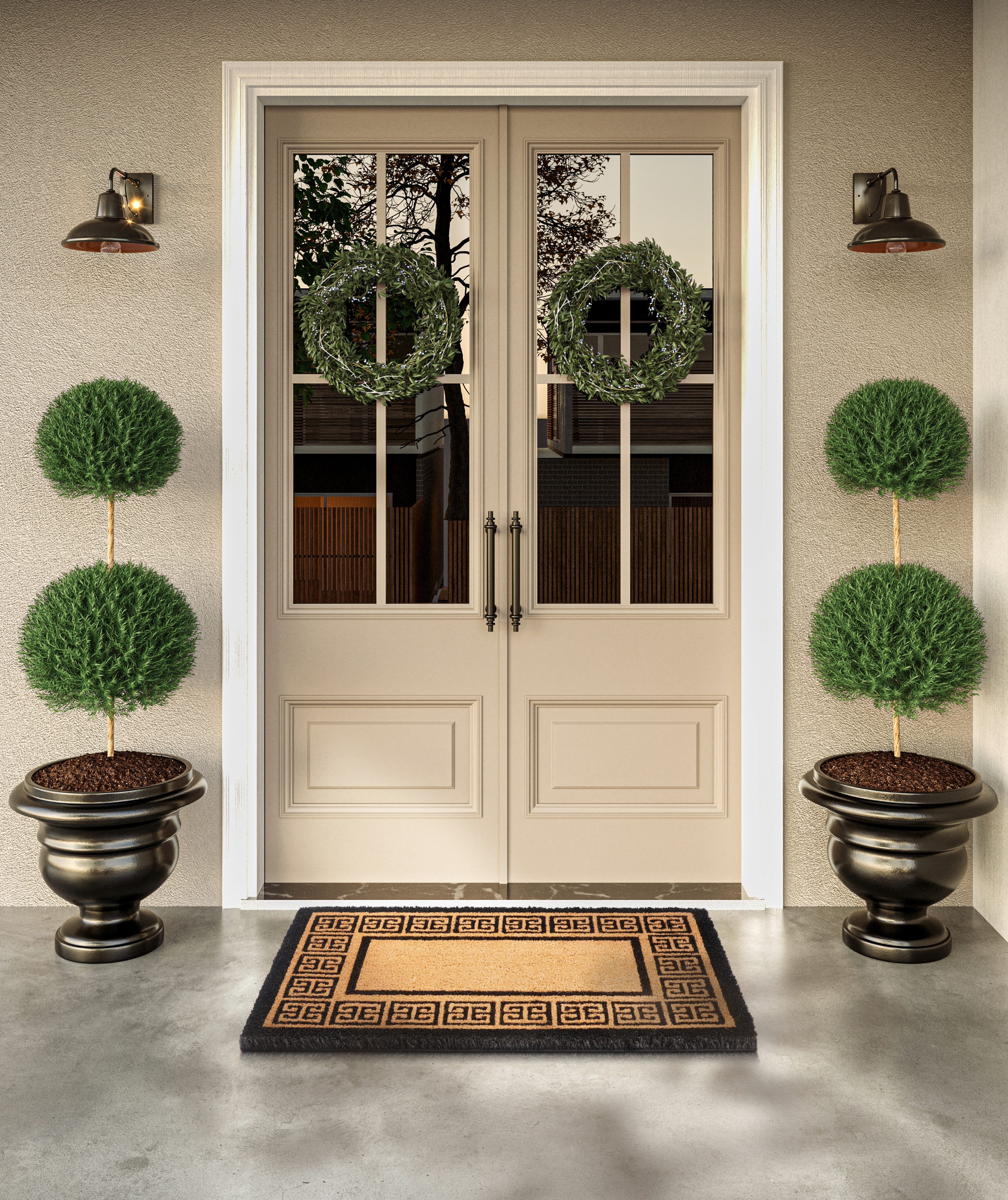 Villeroy & Boch Fußmatte Louis, Türmatte, rechteckig, Höhe: 23 mm, Robust, Innen, Außen, Schmutzabtreter, Wetterfest, Natur, Kokos