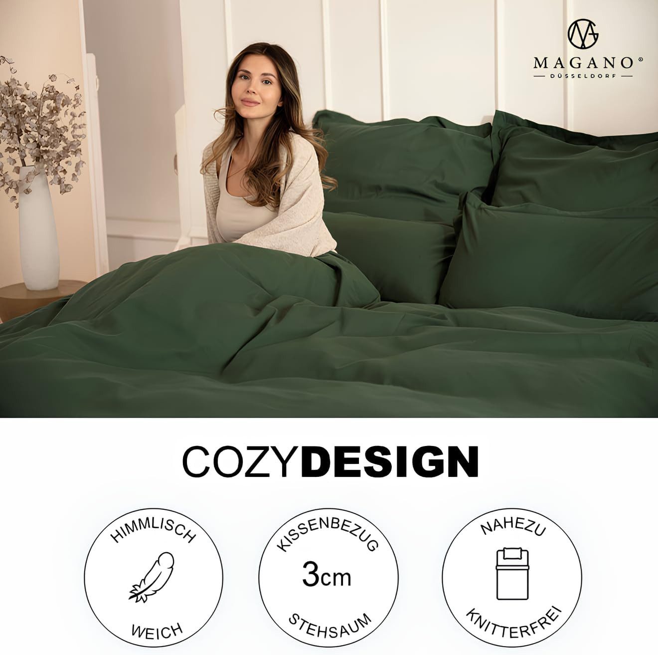 MAGANO Bettwäsche Set, Premiumqualität, Hypoallergen, Knitterarm, Himmlisch günstig online kaufen