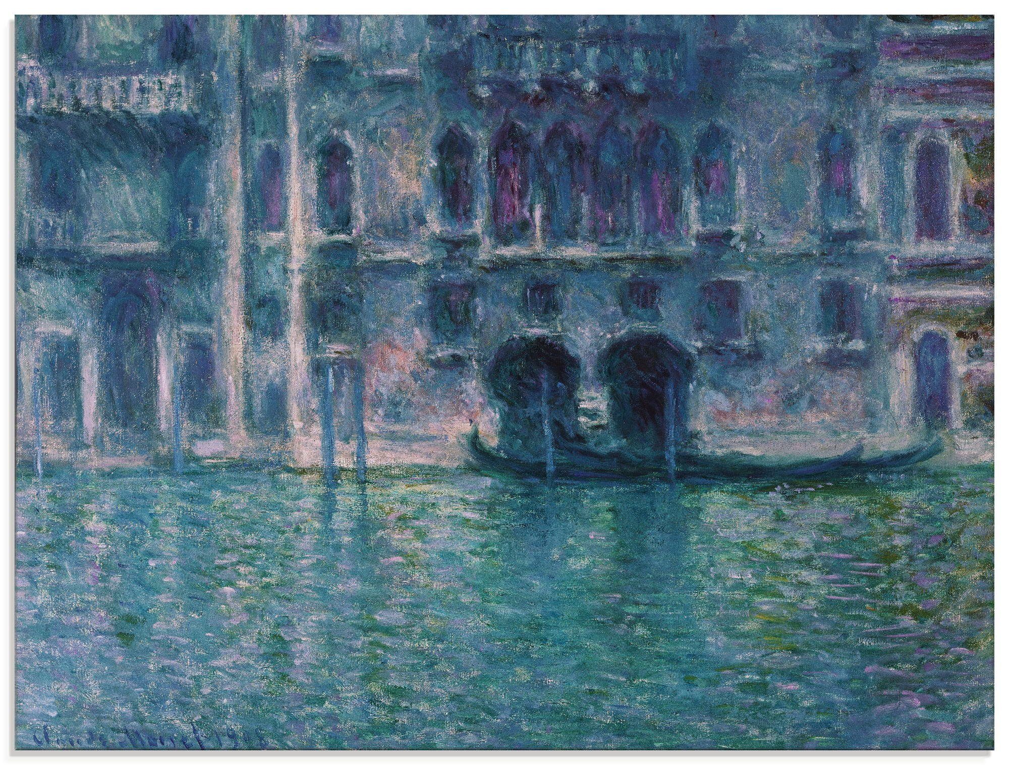 Artland Glasbild Der Palazzo de Mula in Venedig. 1908, Italien (1 St), in verschiedenen Größen