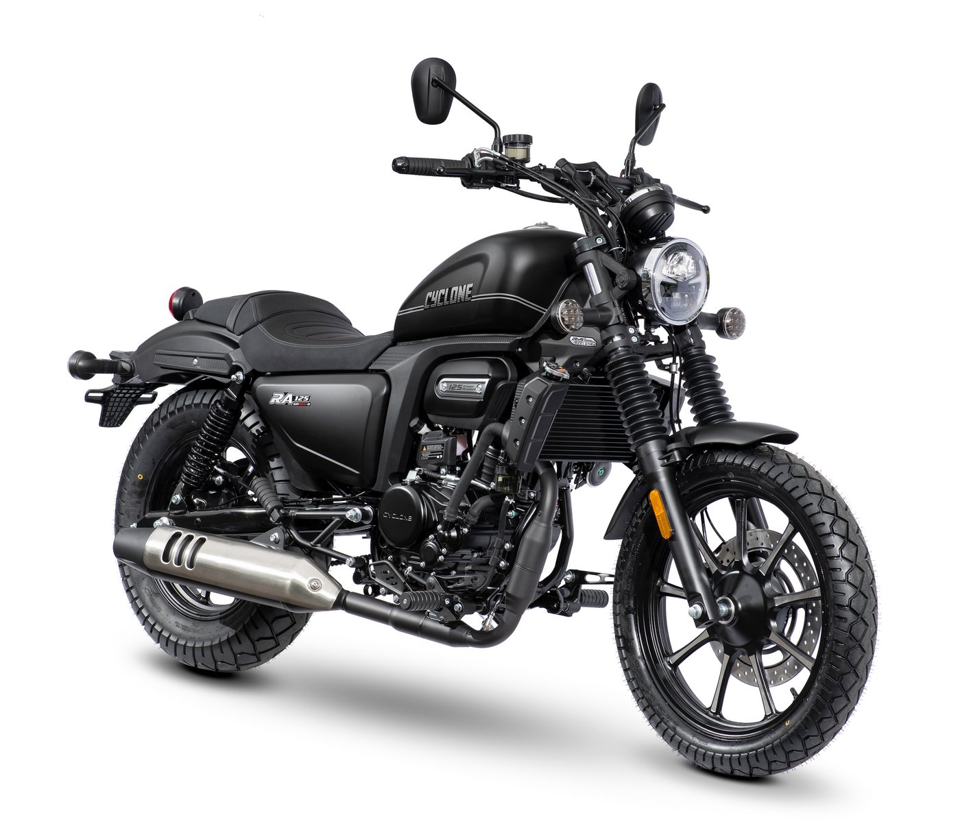 Cyclone Motorrad RA125 Plus, 125, E5+, Cruiser, 124 ccm, 99 km/h, Euro 5+, 11 kW, 15 PS, ABS, 125er Chopper, digitales Cockpit