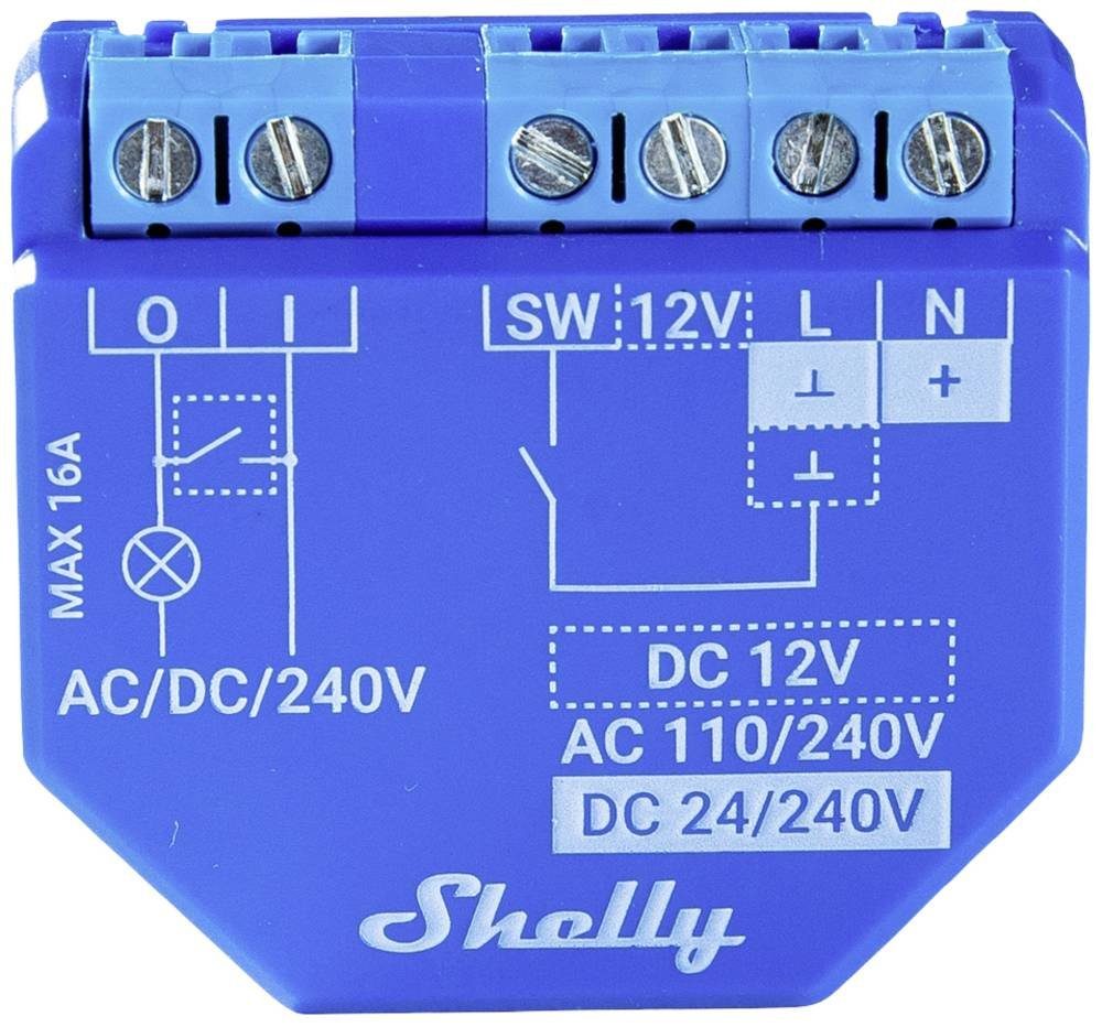 Shelly Shelly Plus 1 Shelly Schaltaktor Bluetooth, WiFi SmartHome StarterSet