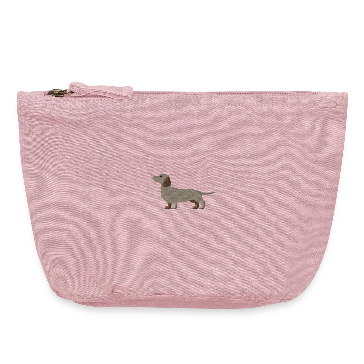 Spreadshirt Kosmetiktasche Dackel Stickerei Vintage Täschchen (1-tlg)