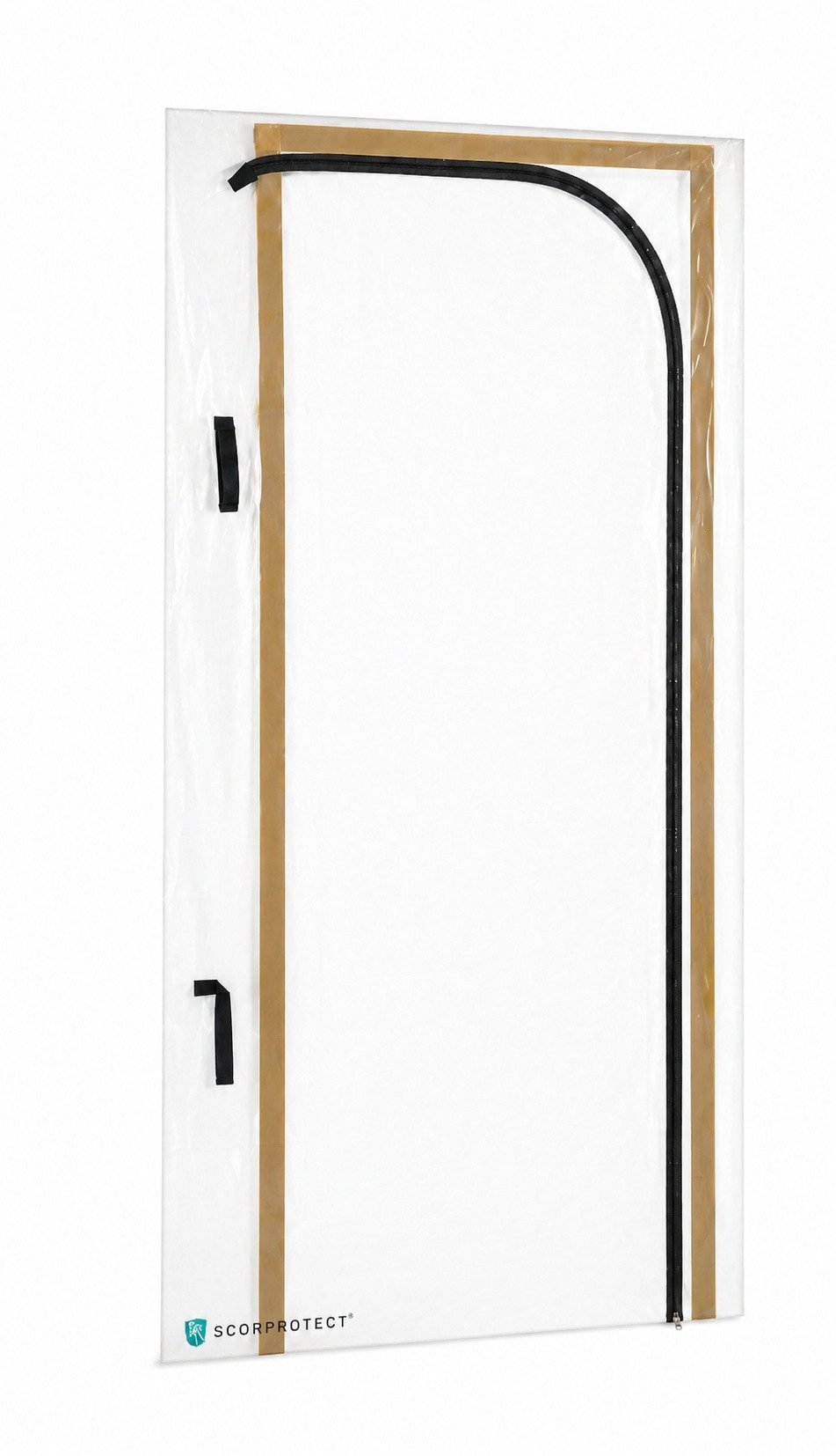 Scorprotect® Staubschutztür Scorprotect® Staubschutztür aus Folie L-Form schwellenlos 220 x 120 cm