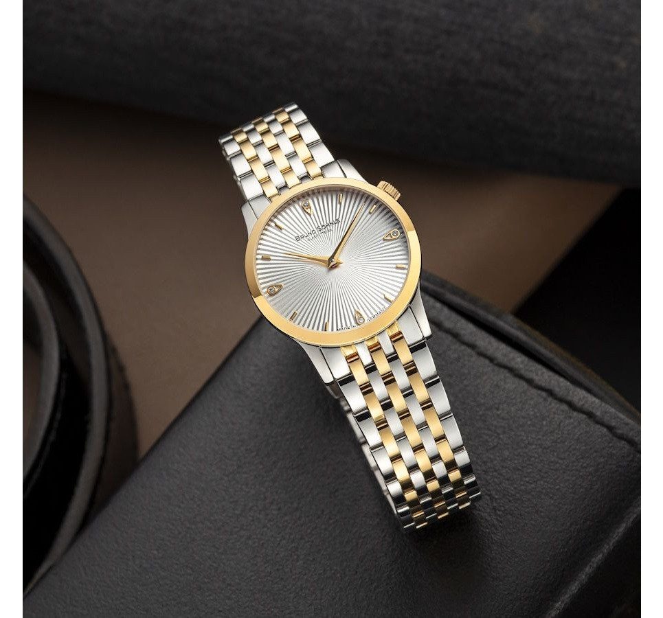 BRUNO SÖHNLE Quarzuhr Damenuhr Glashütte Bruno Söhnle Bologna IV bicolor