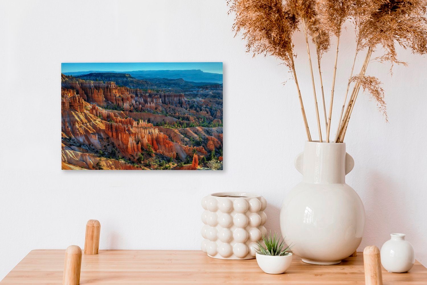 über OneMillionCanvasses® Himmel nordamerikanischen dem Leinwandbilder, Blauer St), Wanddeko, Leinwandbild Aufhängefertig, Canyon, Bryce Nationalpark (1 cm 30x20 Wandbild