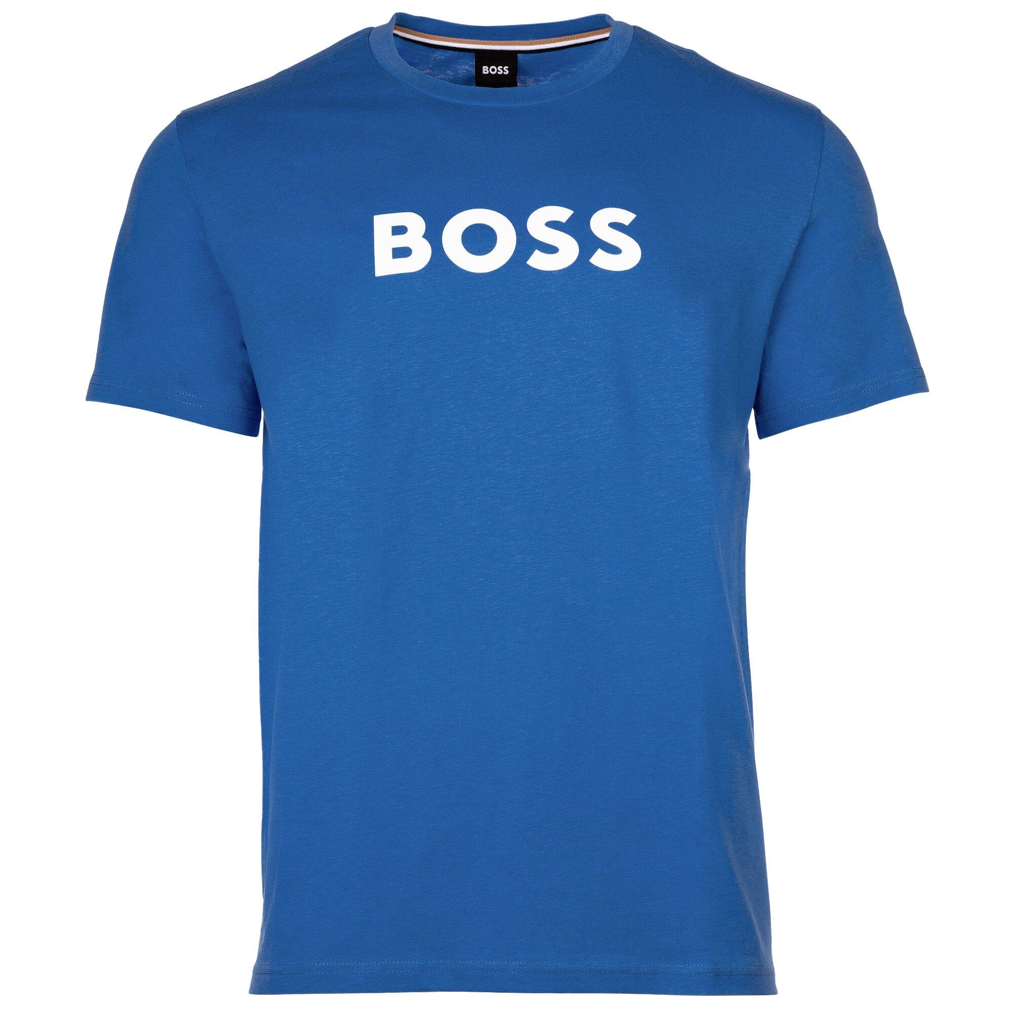BOSS T-Shirt Herren T-Shirt - Rundhals, T-Shirt Kurzarm RN, Mittelblau
