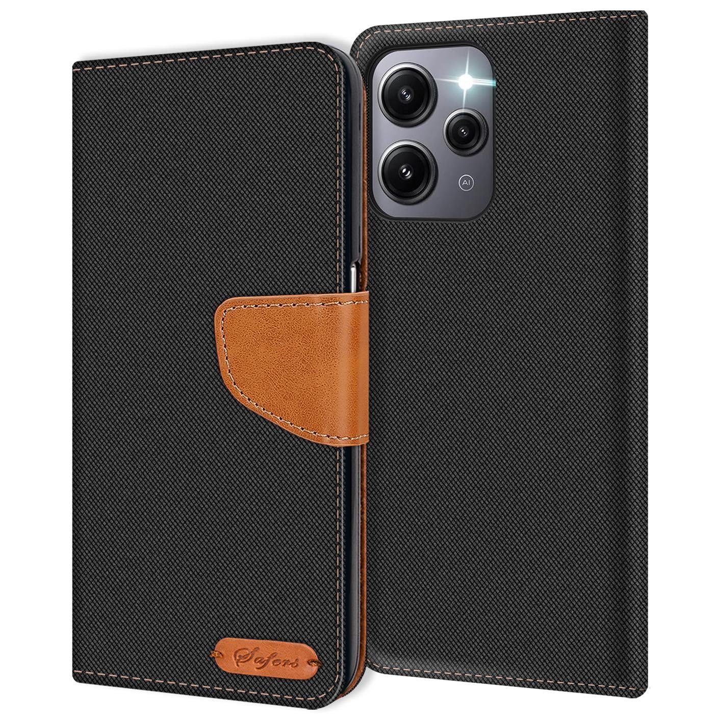 CoolGadget Handyhülle Denim Schutzhülle Flip Case für Xiaomi Redmi 12 6,79 Zoll, Book Cover Handy Tasche Jeans Hülle für Redmi 12 4G Klapphülle