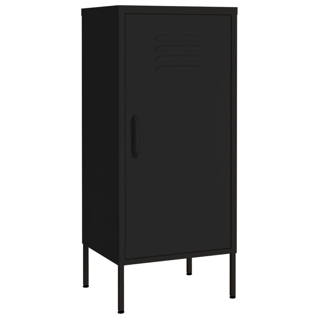 vidaXL Mehrzweckschrank Lagerschrank Schwarz 42,5x35x101,5 cm Stahl