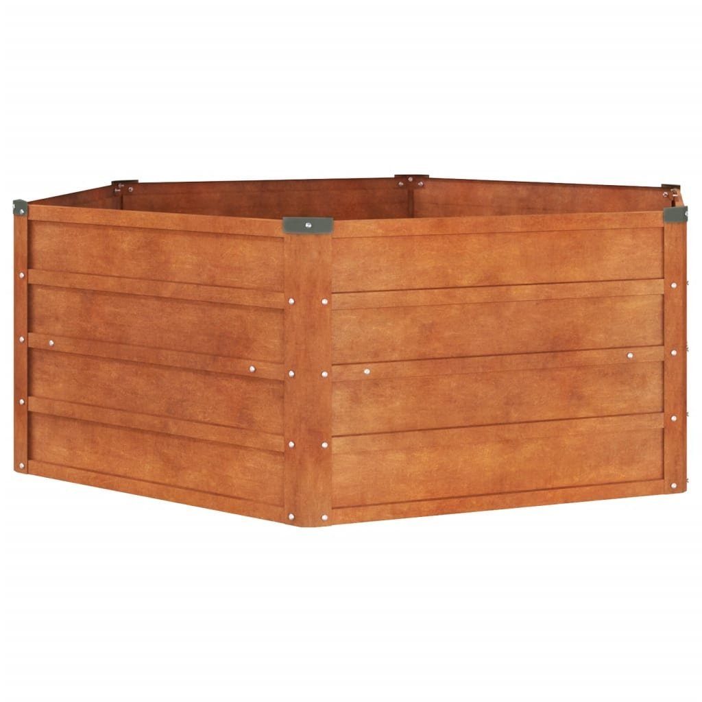 furnicato Hochbeet Rostig 129x129x45 cm Cortenstahl