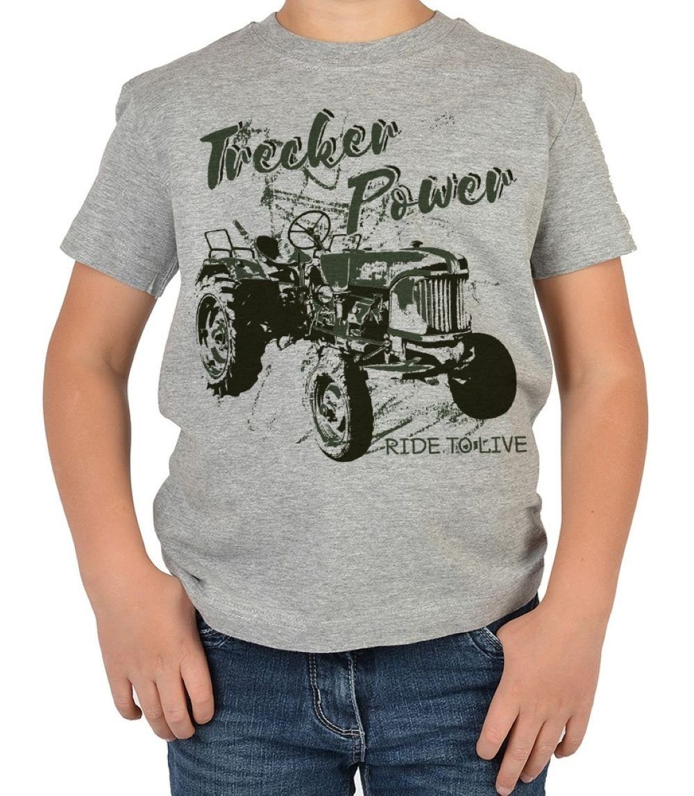 Kinder Shirts Tini - Shirts Print-Shirt Traktor Motiv Kindershirt Kinder T-Shirt Bulldog / Oldtimer : Trecker Power