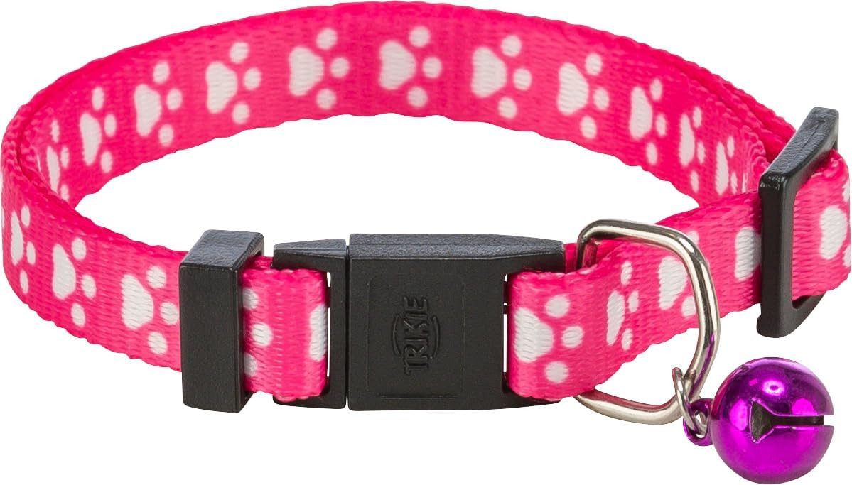 FELIXLEO Katzen-Geschirr Katzenhalsband stufenlos verstellbar aus Nylon mit Schelle