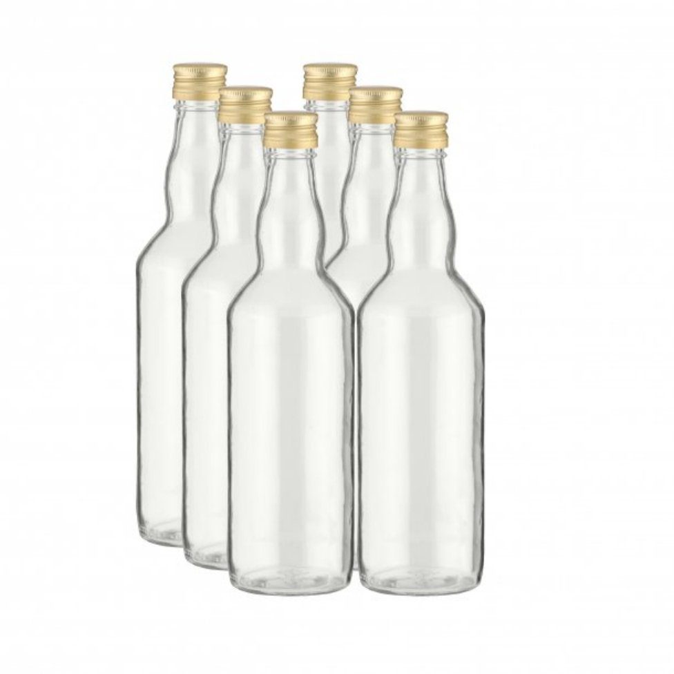 axentia Trinkflasche Glasflasche, ca. 500 ml, 6 Stück 131406