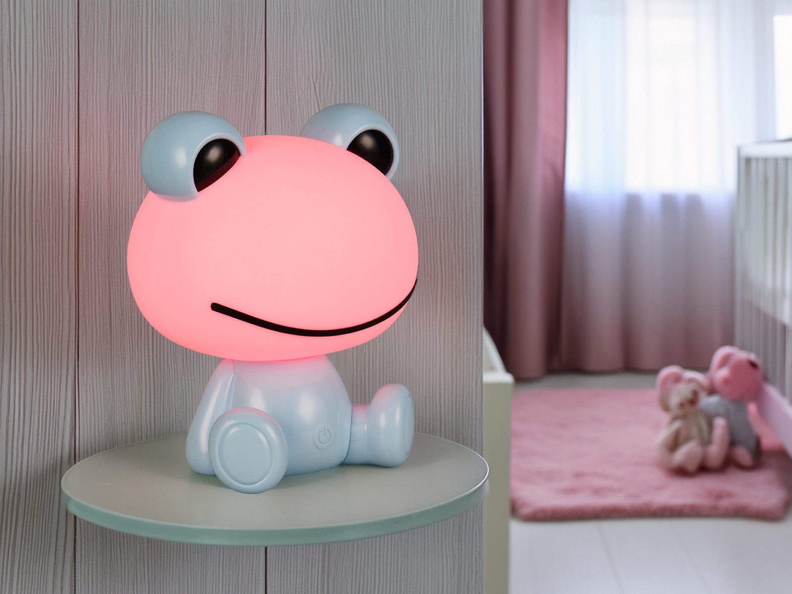 Reality Leuchten LED Nachttischlampe, Farbwechsel, LED fest integriert, Warmweiß, ausgefallene kleine USB Kinder-Lampe mit Touch Sensor, Höhe 24cm