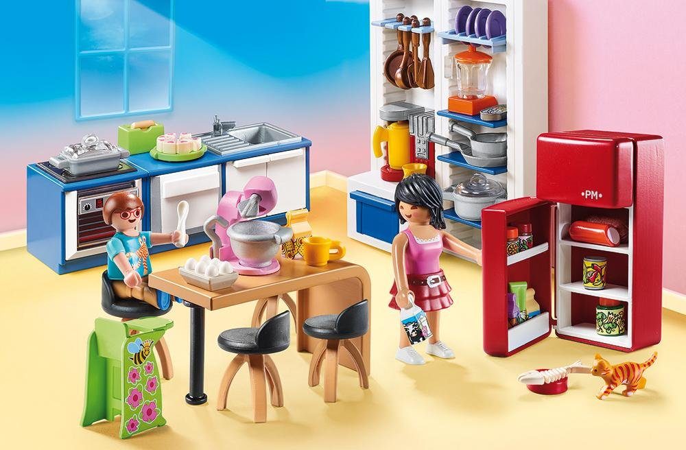 Playmobil® Familienküche (70206), Dollhouse Konstruktions-Spielset, (129 St), Made in Germany