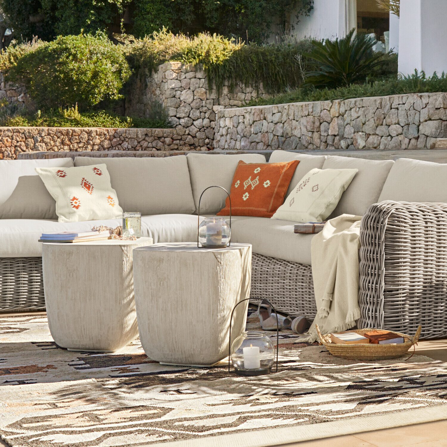 Mirabeau Gartensessel Ecksessel Eravinto beige/grau