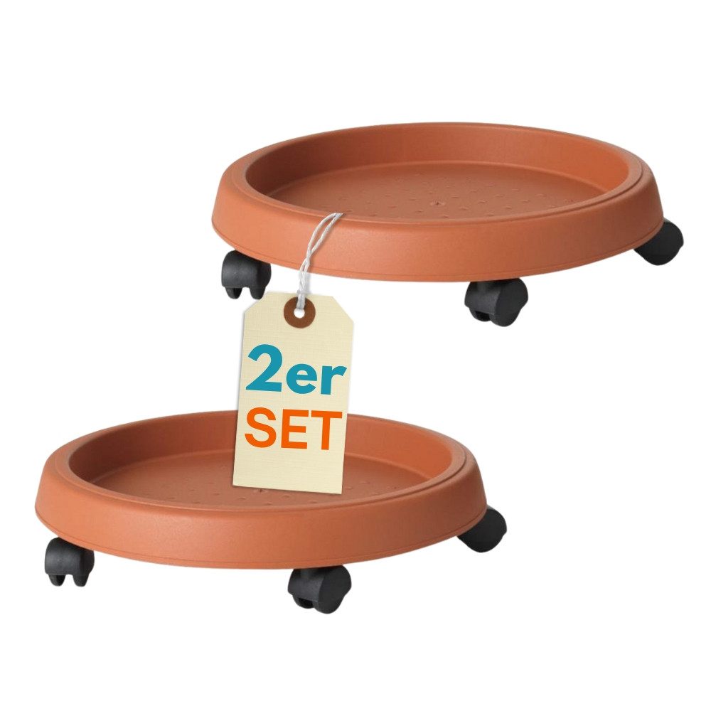 GarPet Pflanzenroller 2er Set Pflanzen Roller Outdoor Rollbrett Blumen Topf günstig online kaufen
