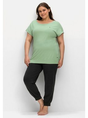 Sheego T-Shirt Große Größen aus Baumwoll-Modal-Mix
