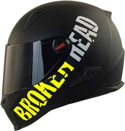 Motorrad-Helm incl der Helm für Dein Naked-Bike Broken Head Gas Man schwarzem Visier Deinen Fighter-Umbau oder Chopper 