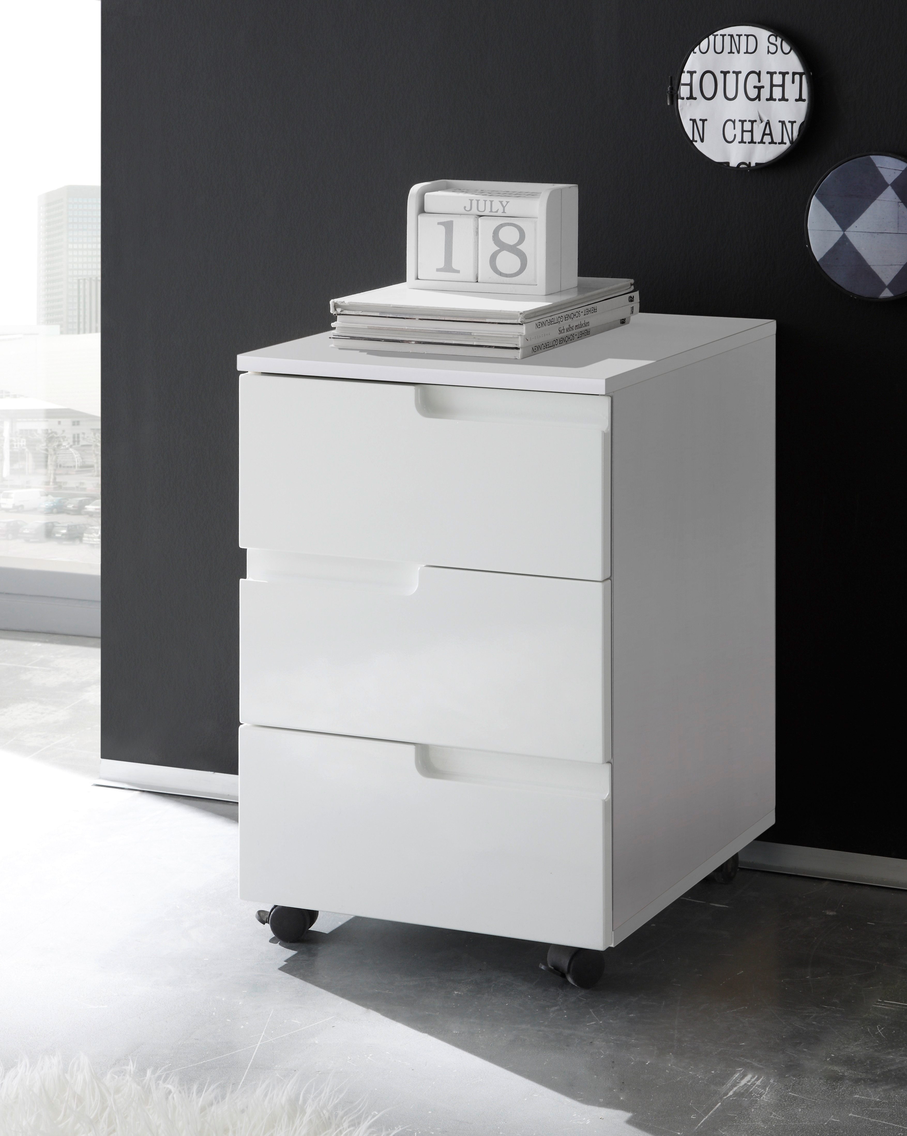 BEGA OFFICE Rollcontainer Spice, mit Griffmulden, 3 Schubladen & 2 feststellbaren Rollen, 40x60 cm