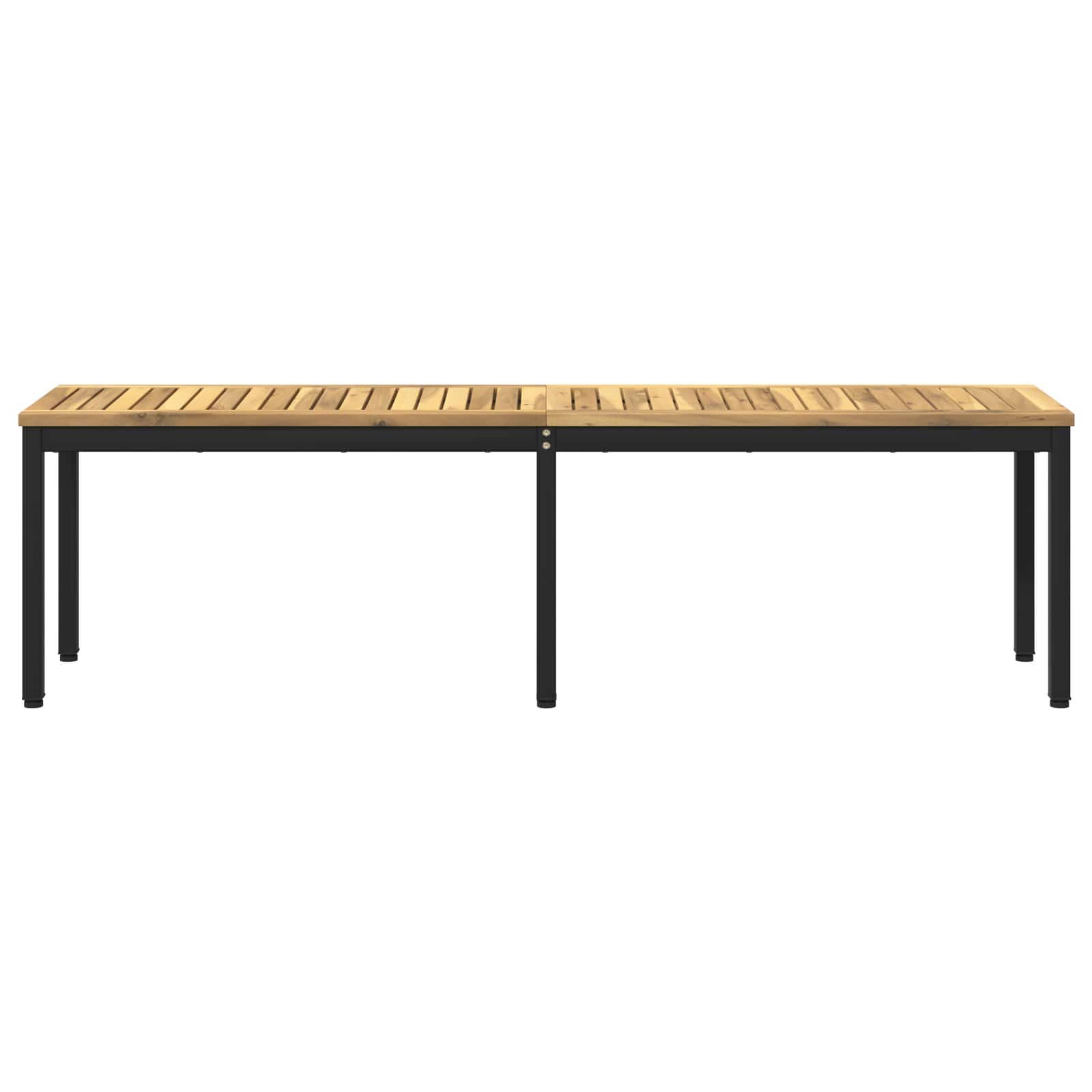 vidaXL Gartenbank Gartenbank 161 x 35 x 45 cm Massivholz Weiß und Schwarz (1-St)