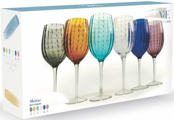 Villa d'Este Weinglas Shiraz, Glas, Gläser-Set, 6-teilig, Inhalt 300 ml