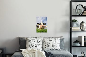 MuchoWow Wandsticker Kuh - Bauernhof - Gras - Tiere (1 St), Wandaufkleber, Wandtattoo, Selbstklebend, Wohnzimmer, Schlafzimmer