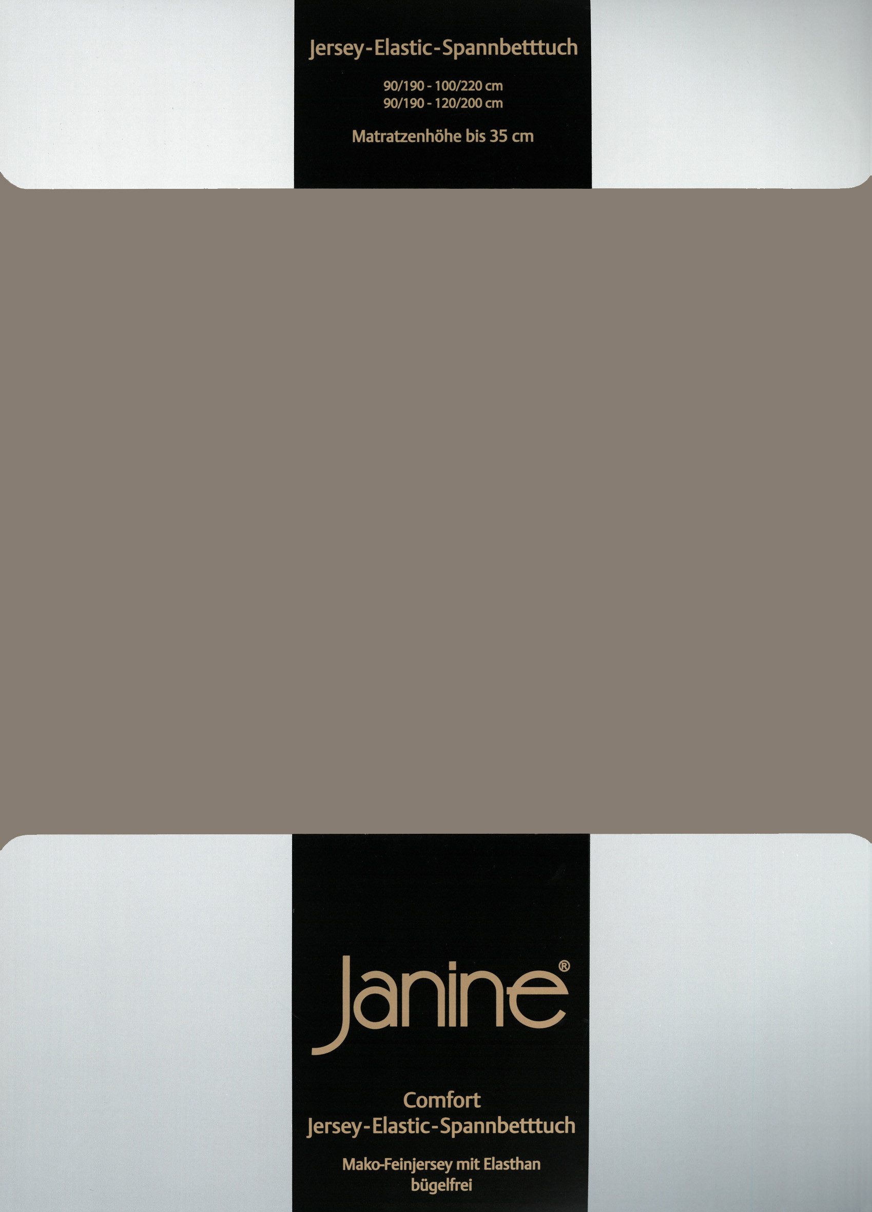 Janine Spannbettlaken ELASTIC 5002 Jersey Bettlaken mit Elasthan, 190 g/m², Jersey-Elasthan, Gummizug: rundum, (1 Stück), für Matratzen bis 35 cm Höhe, 95% Baum – Bild 4 von 5