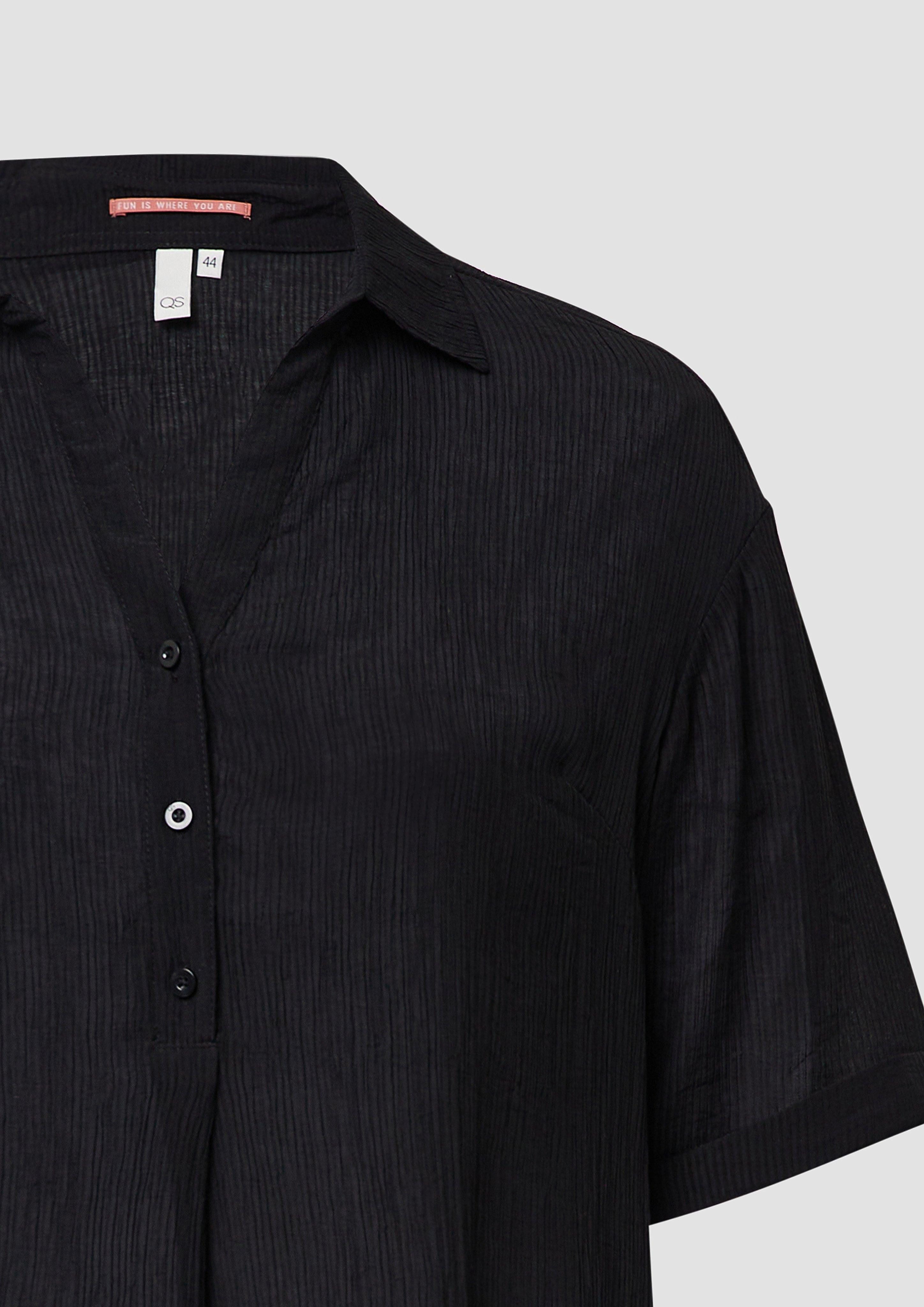 Langarmbluse Bluse im Loose Fit mit Wascheffekt
