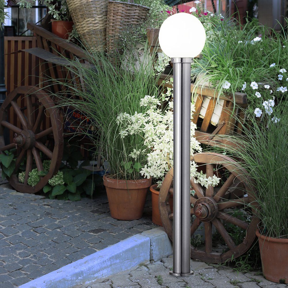 Terrassenlampe außen Standleuchte Tageslichtweiß, Neutralweiß, nicht Warmweiß, Garten Blau, Rot, Wegeleuchten etc-shop inklusive, Leuchtmittel Kugellampe Farbwechsel, LED Kaltweiß, Wandstrahler, Grün,